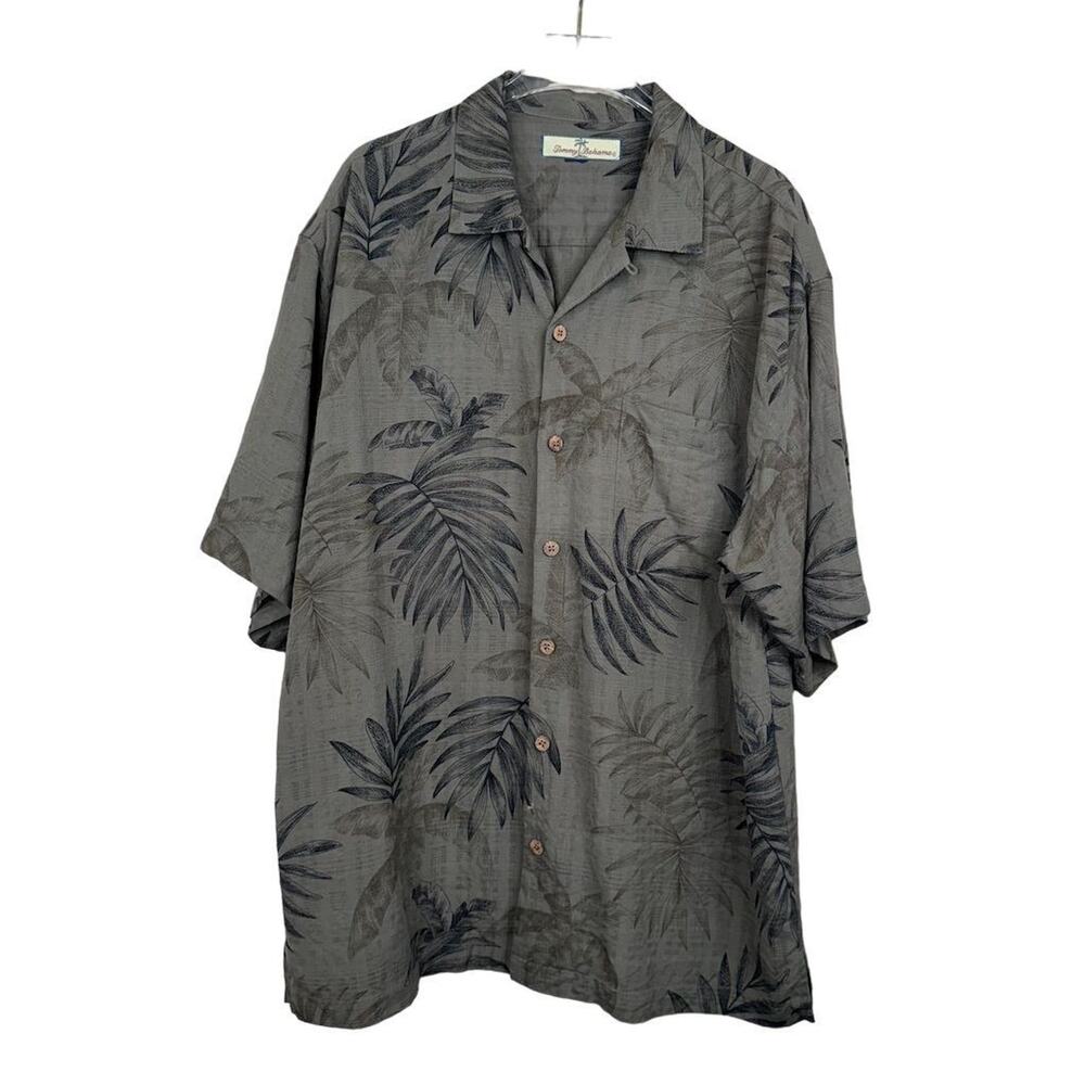 Tommy Bahama‎ Men's Green Tropical Palm Print Button-Up Shirt M